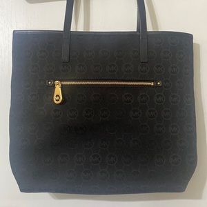 Black Michael Kors Logo Tote Bag